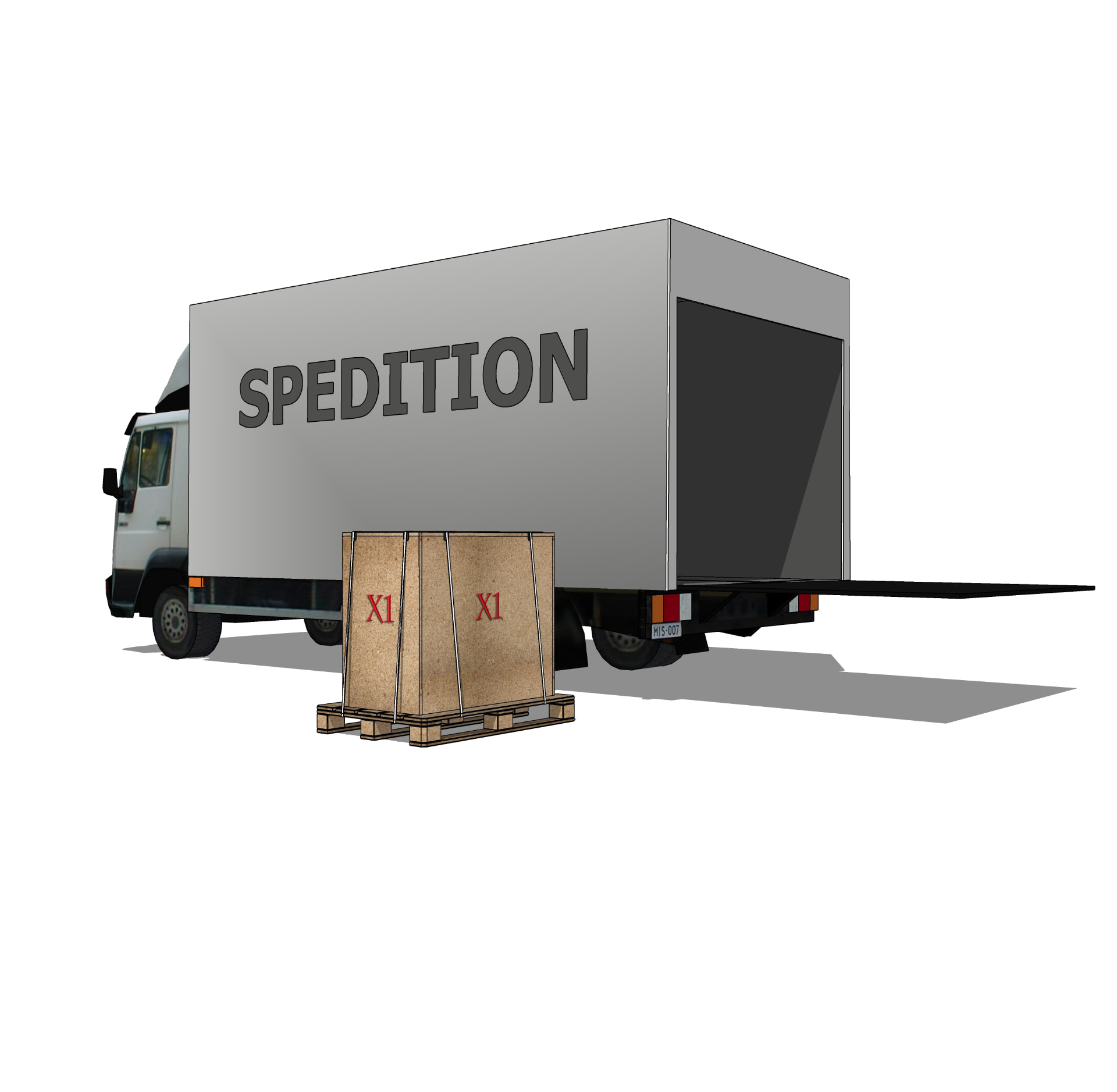 1 · ANLIEFERUNG PER SPEDITION EBENERDIG